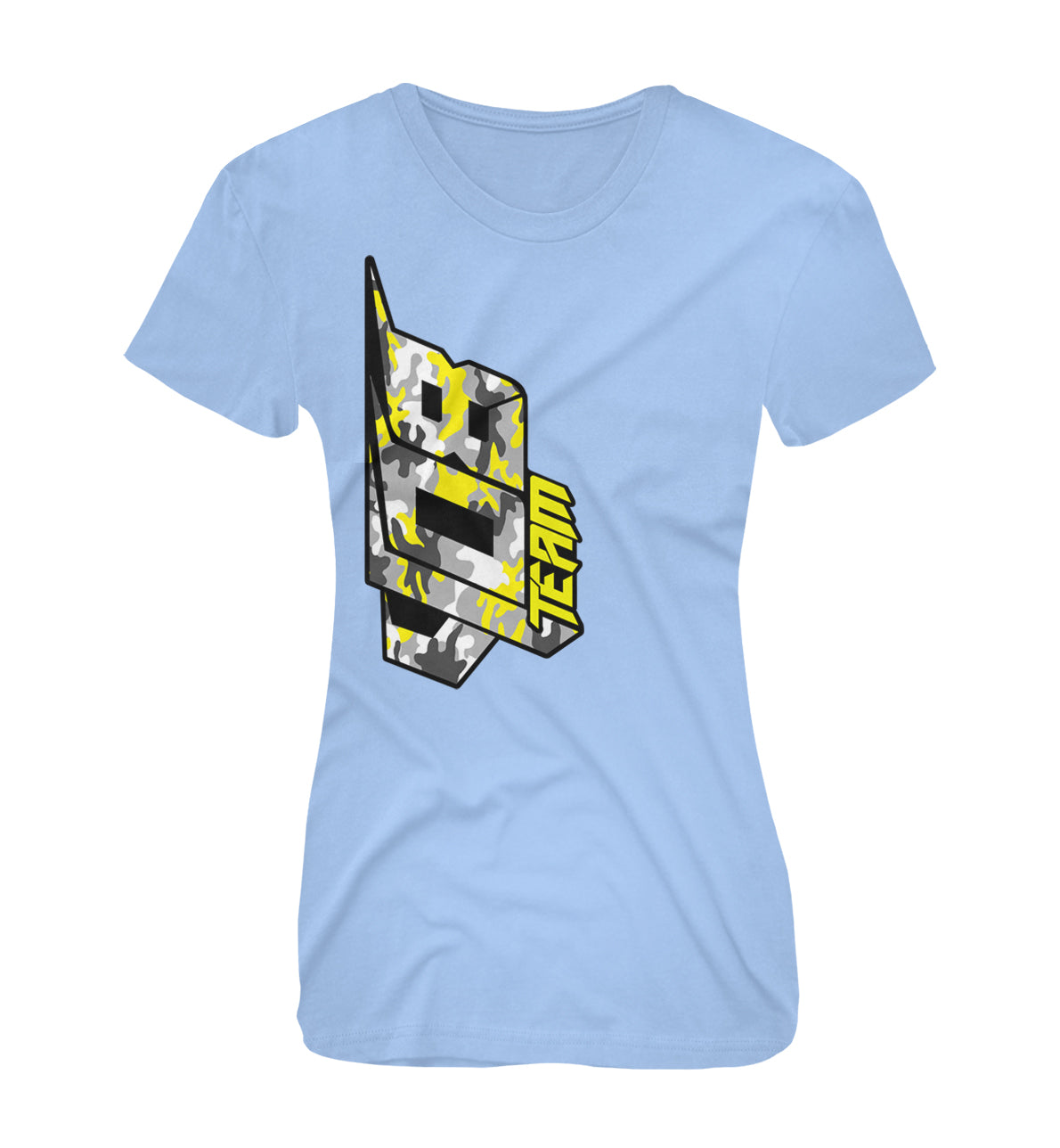 408 Team Yellow Camo 90 Ladies Tee