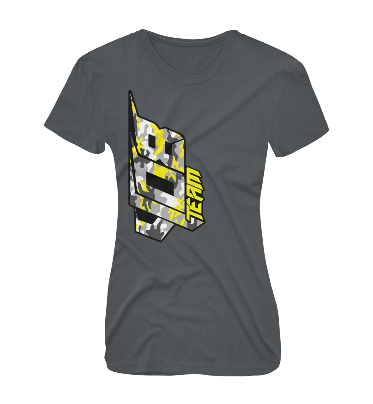 408 Team Yellow Camo 90 Ladies Tee